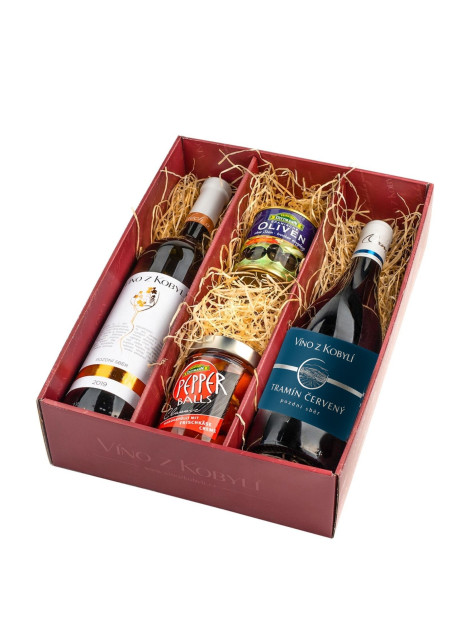 Víno z Kobylí  Bílé duo s delikatesami 