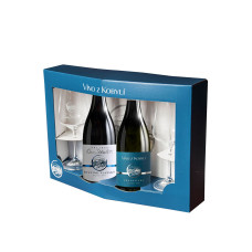 Víno z Kobylí Set 2 přívlastková vína se skleničkami 